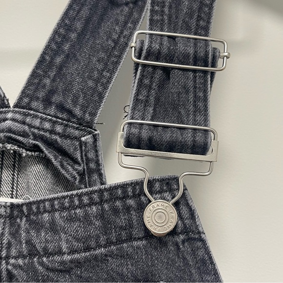 Frame Denim Classic Straight Leg Blackwater Overalls Size X-Small - Picture 6 of 16